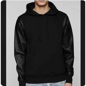 The Narrows by Urban Outfitters Hoodie Faux Leather Sleeves